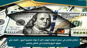 ارتفاع مفاجئ في سعر الدولار اليوم داخل 4 بنوك مصرية كبرى.. تعرف على فروق البيع والشراء في الأهلي ومصر